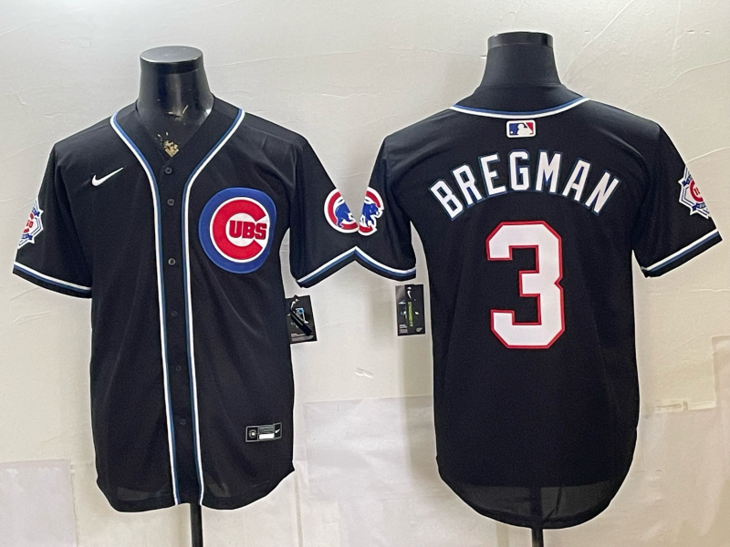 Men 2026 Chicago Cubs #3 Bregman black Game Nike MLB Jersey 0528002